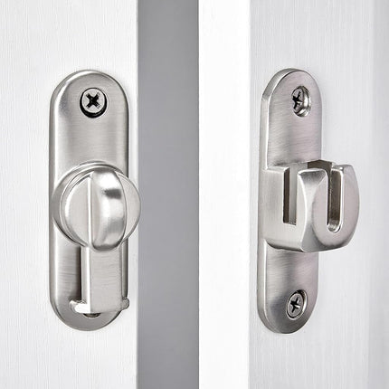 4 Packs Silvery 90/180 Degree Barn Door Latches,Flip Gate Lock