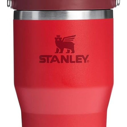Vaso Stanley IceFlow 2.0 con Pajita y Asa, 591 ml, Tapa Abatible, Botella de Agua Antifugas, Acero Inoxidable Aislado, Sin BPA, Rojo Chili