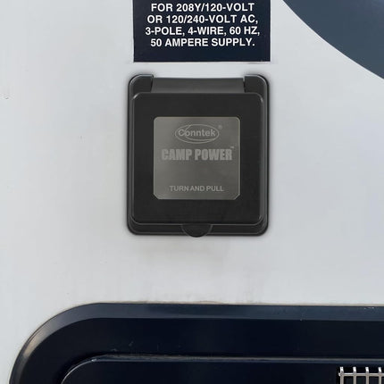 Conntek 50 Amp 125/250 Volt RV Marine Power Inlet