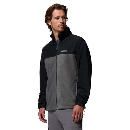 Columbia Men's Steens Mountain Full Zip 2.0 Full Zip Fleece Jacket, Black x Grill, Size S