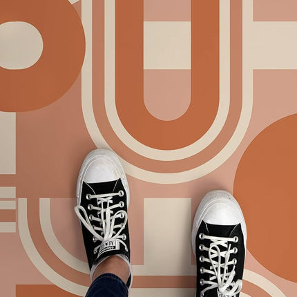 Very Gay Paint Brenda Daworld Terracotta Peel and Stick Floor Tiles, FP6337