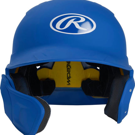 Rawlings Mach 1-Tone Right Batting Helmet W/ Adjustable Face Guard Left Handed Adjustable, JR, Royal