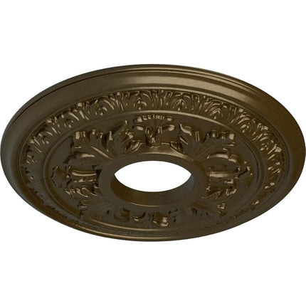 Ekena Millwork CM15BABRS 15 3/8" OD X 4 1/4" ID X 1 P Baltimore (Fits Canopies up to 5 1/2") Hand-Painted Ceiling Medallion, Brass