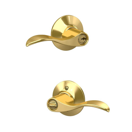 Schlage F51A Acc 605 Accent Keyed Entry Lever, Bri