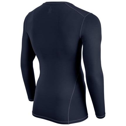 CHAMPRO Long Sleeve Compression Shirt - Polyester/Spandex, Adult 2X-Large, Navy