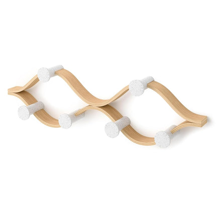 Umbra Montage Coat Rack, Wall Mounted 6 Hooks, Whi