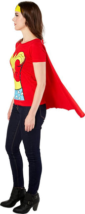 Rubies 880475 Official Wonder T-Shirt Set Costume, Women's, Large Halloween