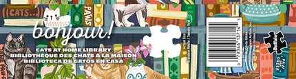 Buffalo Games - Bonjour - Olivia Gibbs - Cats at Home Library - 1000 Piece Jigsaw Puzzle for Adults - Challenging Puzzle Perfect for Game Nights
