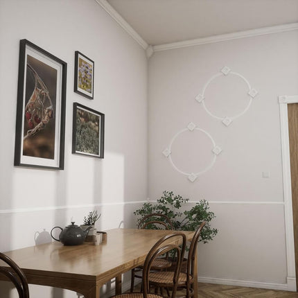 3 5/8"W x 3 5/8"P x 7 1/2"H Americraft Solid Paint Grade Wood Inside Crown Moulding Block for Profiles up to 4"H x 3 5/8"P, Primed Pine