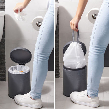 Sacs poubelle sur mesure Plasticplace, compatibles avec le Code V (200 pièces), sacs poubelle blancs à cordon de 16-18 litres (4,2-4,8 gallons), 36,8 cm x 69,8 cm