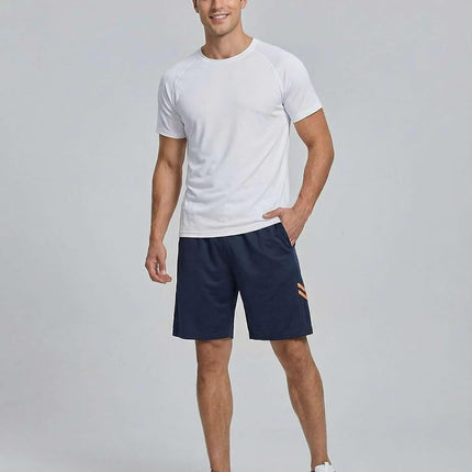 Mens Quick Dry Fit Dri-Fit Active Wear Athletic Performance Football Rugby 9 Inch Inseam Training Tennis Running Essentials Gym Shorts Hombre Stretch Fitness Casual Workout Tech Shorts -Set 6,M
