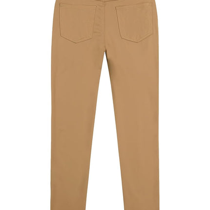 IZOD Boys' School Uniform Twill Pants, Flat Front & Comfortable Waistband with 5 Pockets, Burnished Khaki 5-Pocket, 12