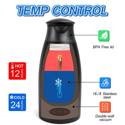 GearRoot 2pcs 70oz Coffee Carafe Airpot Insulated Coffee Urn Stainless Steel Vacuum Thermal Pot Dispenser for Coffee, Hot Water, Tea, Hot Beverage - Keep 12 Hours Hot, 24 Hours Cold (Black)
