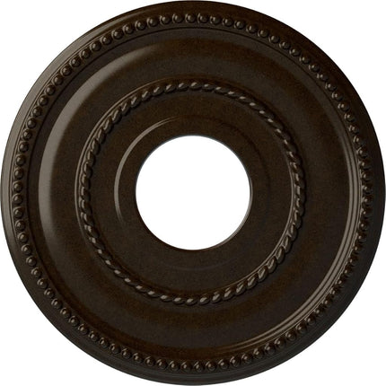 12 1/8"OD x 3 5/8"ID x 3/4"P Valeriano Ceiling Medallion (Fits Canopies up to 6 1/4"), Hand-Painted Bronze