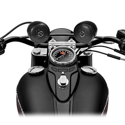 (2) Rockville RockNRide 3" Powered Bluetooth Metal Motorcycle Handlebar Speakers