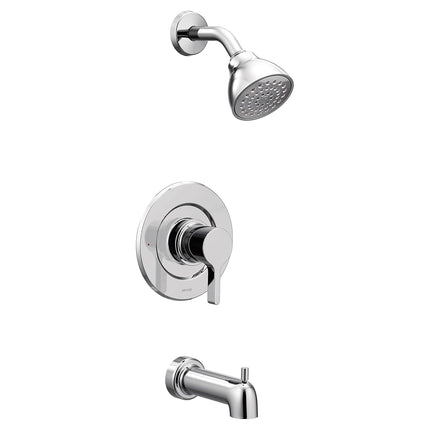 Moen T2663EP, Sistema de grifo de ducha para bañera de baño Vichy sin válvula, cromo, 1
