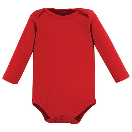 Hudson Baby unisex-baby Cotton Long-sleeve Bodysuits, Girl Mommy Red Black, Preemie