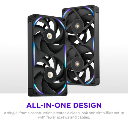 NZXT F240X - 240mm Single-Frame PWM RGB Performance Fan - Black