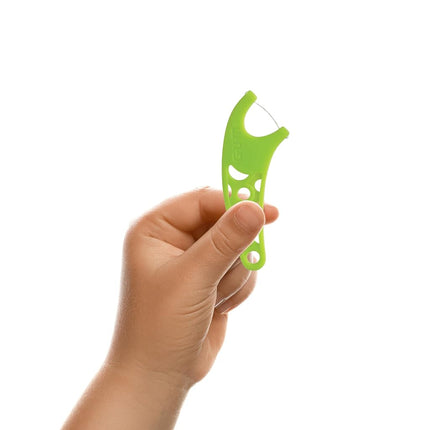 GUM Crayola Hilo Dental Infantil con Flúor - Diseñado para Manos Pequeñas - Divertido Sabor a Uva - Palillos de Hilo Dental Fáciles de Usar para Niños Mayores de 3 Años, 75 unidades (Paquete de 6)