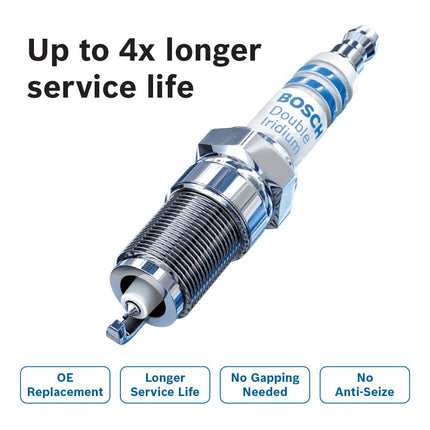 Bosch Automotive (9657) OE Fine Wire Double Iridium Spark Plug - Pack of 4