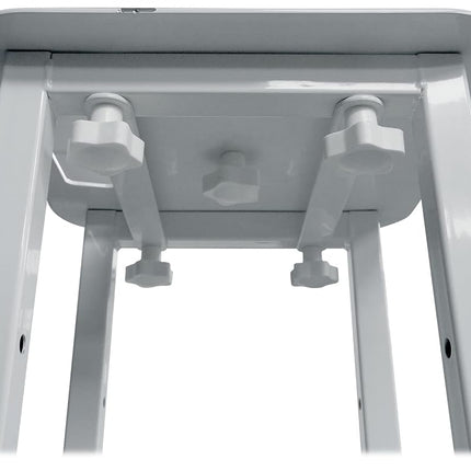 Rockville RTP-GO Portable Collapsible DJ Totem Stand, 132 lbs Capacity, Adjustable 39-70in Height, Black/White Scrims, Travel Bag, Cable Management, for Mobile DJs and Event Lighting