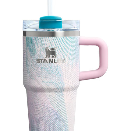STANLEY Quencher H2.0 Tumbler with Handle and Straw 20 oz | Flowstate 3-Position Lid | Cup Holder Compatible for Travel | Insulated Stainless Steel Cup | BPA-Free | Sea Glass Plume