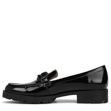 LifeStride Women's London 2 Loafers, Black Patent, 8 Wide