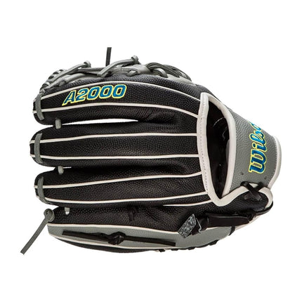 WILSON mens Infield Baseball Glove, 11.5" - Black/Grey SuperSkin Glove, 11.5 US