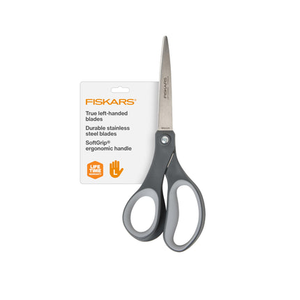 Fiskars 8” Left-Handed Titanium Scissors, SoftGrip