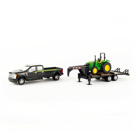 Camionnette Ford ERTL avec remorque à col de cygne et tracteur John Deere