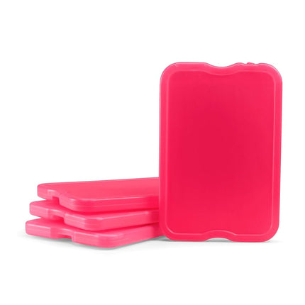 Cool Coolers de Fit + Fresh, paquete de 8 compresas de hielo delgadas XL, compresas de hielo reutilizables de congelación rápida que ahorran espacio para loncheras, bolsas de almuerzo o neveras portátiles, rosa