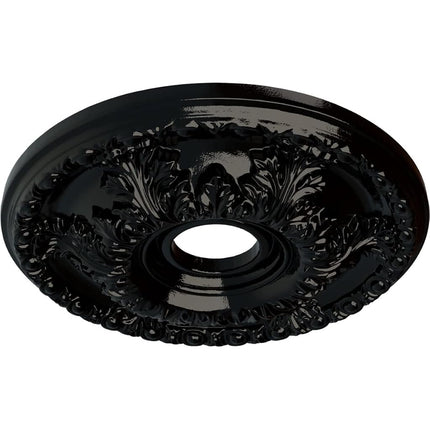 Ekena Millwork CM18GABPS Granada Ceiling Medallion, Black Pearl