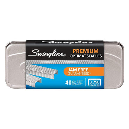 Swingline Staples, Premium for Desktop Staplers, 1/4" Length, 210/Strip, 3750/Box, Jam Free, Optima (35556)