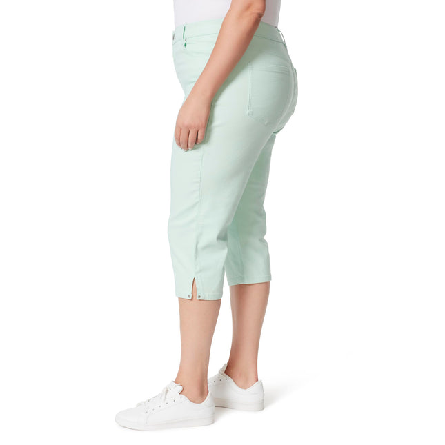 Gloria Vanderbilt Women's Amanda Capri Jean, Jade Breeze - Rivets, 6 Short