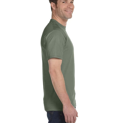 Hanes Beefy-T Men`s Short-Sleeve T-Shirt - Best-Seller, 5180, S, Fatigue Green
