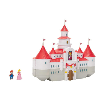 Super Mario Bros. Movie Mushroom Kingdom Castle Playset � Includes 1.25� Mario & Princess Peach Mini Figures � Interactive Movie Training Grounds � Ages 3+