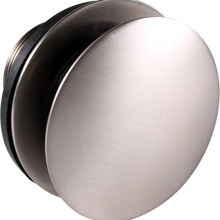 Westbrass 493244H-4-07 12" & 4" Bath Waste & Overflow Assembly with Tip-Toe Drain Plug and Illusionary Faceplate-SCH. 40 PVC Pipe, Satin Nickel