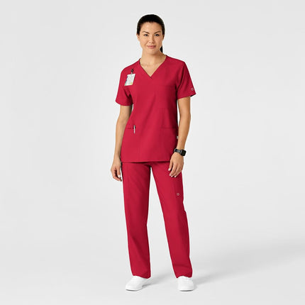 WonderWink Multi-Cargo Pant, Red, Large