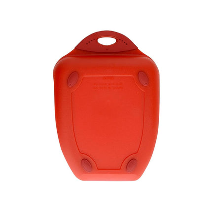 Dexas Chop & Scoop Cutting Board, 9.5 by 13 inches, Solid Red