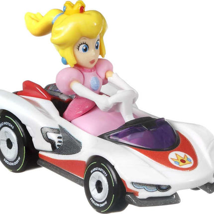 Hot Wheels Mario Kart, Lot de 4 véhicules, 4 personnages favoris des fans, Inclut 1 modèle exclusif, Cadeau de collection pour les enfants et les fans de 3 ans et plus