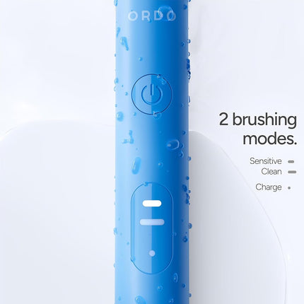 Ordo Sonic Lite | Sonic Toothbrush with 35,000 Pulses/Min | Electric Toothbrush for Adults | Dual Modes | 5+ Weeks Battery | Smart Timer | Waterproof | USB-C Ocean