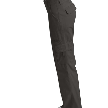 Dickies Women's Relaxed Cargo Pant, Rinsed Pebble Brown, 4