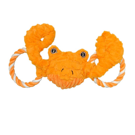 Jolly Pets Jolly Tug-a-Mal Crab Tug/Squeak Toy, Ex