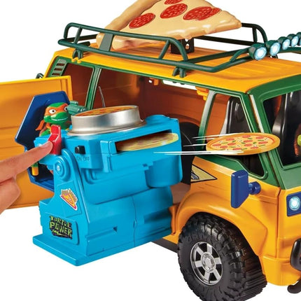 Teenage Mutant Ninja Turtles: Mutant Mayhem Pizza Fire Delivery Van. Ideal present for boys 4 to 7 years and TMNT fans!