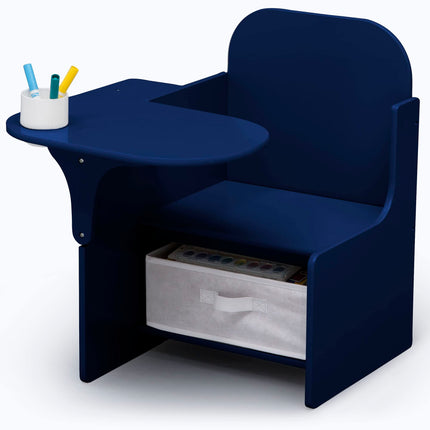 Delta Children Escritorio con silla MySize con contenedor de almacenamiento - Certificación Greenguard Gold, azul marino