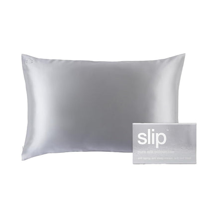 Slip Silk Queen Pillowcase, Silver | 100% Pure 22 