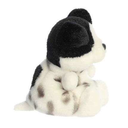 Aurora Palm Pals 4.5" Snorkels Black & White Dog Adorable Plush