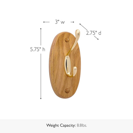 Design House 561209 Dalton Toilet Paper Holder, Honey Oak Finish