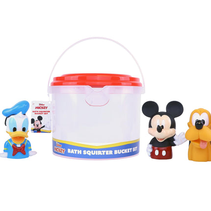 Mickey & Friends 6 Piece Bath Squirter Bucket Set.