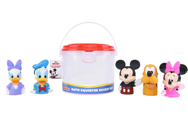 Mickey & Friends 6 Piece Bath Squirter Bucket Set.